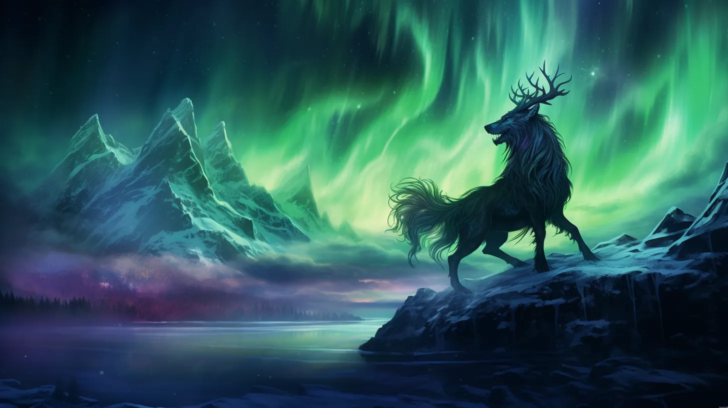 the backdrop of the aurora borealis v 52 ar 169